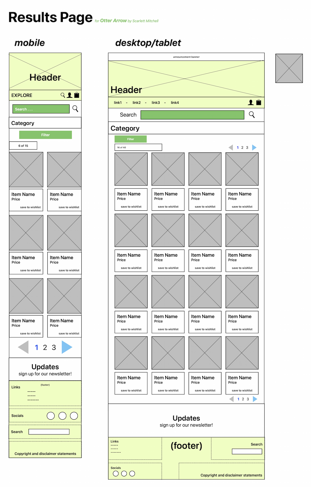 Results (wireframes)
